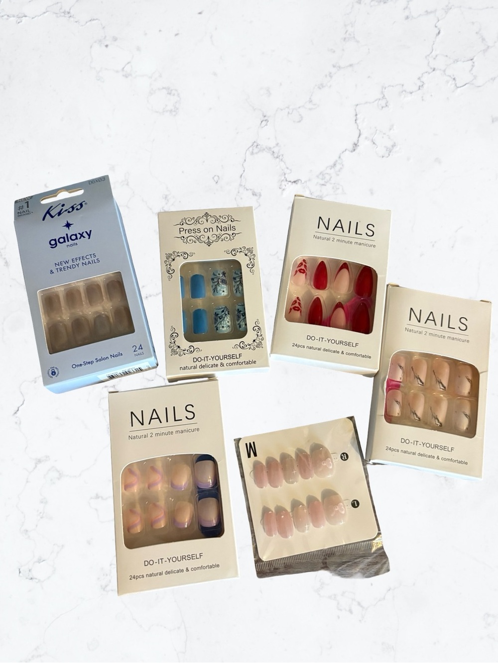 6 Packs of Press On Nails